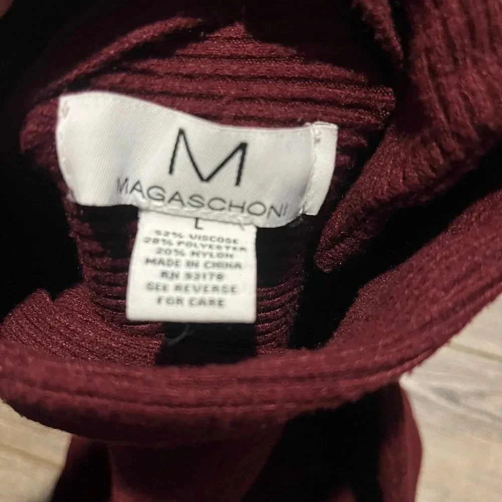 Magaschoni burgundy oversized crop top